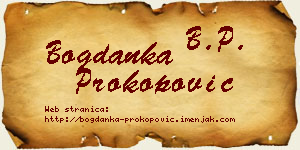 Bogdanka Prokopović vizit kartica
